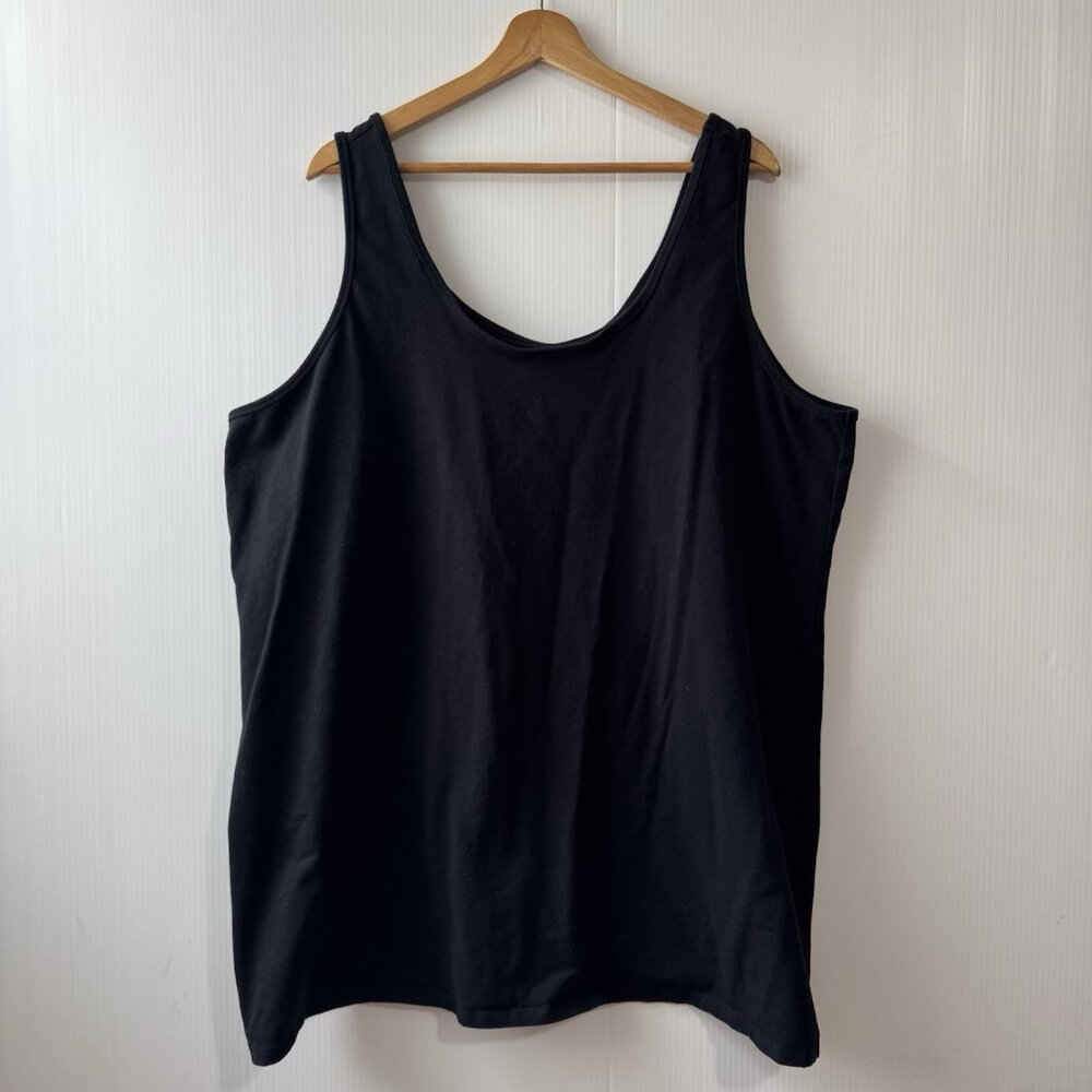Torrid Double Scoop Tunic Sz 6X Black Tank Top Women’s